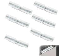 6 correderas para puertas plegables, material ABS, herrajes para armarios plegables, guía deslizante blanca para puerta plegable de armario, riel protector de montaje superior, diseño exquisito