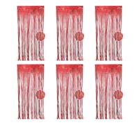 6 cortinas de fondo de papel de aluminio transparente para decoración de fiestas, escenario, pared, fondo de fotos, cinta de respaldo, decoración de baby bash