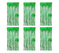 6 cortinas de fondo de papel de aluminio transparente para decoración de fiestas, escenario, pared, fondo de fotos, cinta de respaldo, decoración de baby bash