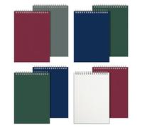 6 cuadernos de encuadernación de doble alambre con 70 hojas cuadriculadas, cuaderno de notas de tapa dura para escribir diarios, mapas mentales, tomar notas para estudiantes