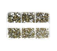 6 cuadrículas elegantes diamantes de imitación 3D tipo cristal diamantes de imitación decoración de uñas de cristal 3D uñas encanto manicura