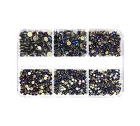 6 cuadrículas elegantes diamantes de imitación 3D tipo cristal diamantes de imitación decoración de uñas de cristal 3D uñas encanto manicura