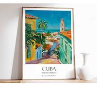 6 Cuba Poster Cuba Travel Print North America Travel Art Tropical Decor Floral Art Caribbean Wa Poster A5 - Inspirador Motivacional Arte de la pared Vida diaria Cita alentadoras frases cortas famosas