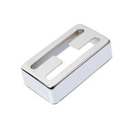 6 cubiertas de pastillas de latón de 70 x 39 mm, tapa, carcasa y parte superior tipo H for guitarra eléctrica o metal, cubiertas de humbucker, color negro, dorado y cromado.(Chrome 6Pcs)