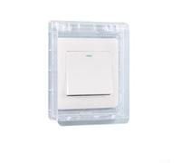 6 cubiertas for interruptores de caja enchufes, tipo 86, ultrafinas(Transparent)