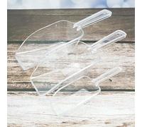 6 cucharas de hielo de plástico para barras de servicio de alimentos, estaciones de postre, manejo de polvo de proteína de helado (mediano+azul)