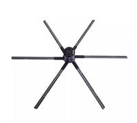 6 Cuchillas De Alta Definición 78 Cm WiFi Control Publicidad Pantalla 3D Led Holograma Ventilador