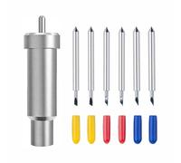 6 cuchillas de trazador de corte mixto con carcasa compatibles con Cricut Explore Air 2 Explore 3 Maker, repuesto de carburo de 30° 45° 60° para cartulina de vinilo y manualidades de tela