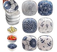 6 cuencos de cerámica para salsas de 9,2 cm, cuencos decorativos para salsas, para sushi, para salsa de soja, vinagre