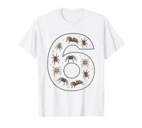 6º cumpleaños 6 años araña niños niñas Insectos Camiseta