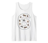 6º cumpleaños 6 años araña niños niñas Insectos Camiseta sin Mangas