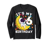 6º cumpleaños Astronauta Amante del Espacio Manga Larga