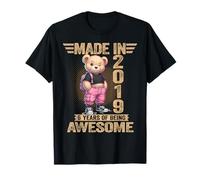 6º cumpleaños Hecho en 2019 6 años de ser Impresionante Oso Camiseta