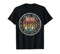 6º Cumpleaños Vintage Marzo 2020 Retro Edición Limitada Camiseta gráfica económica