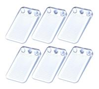 6 cuñas de plástico, 5 x 3 cm, transparentes, 100 % ABS, antideslizantes, cuñas universales de plástico para suelos, puertas, ventanas, vidrio, mesas, armarios