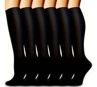 6 de Calcetines de Compresión para la Mejora de la Circulación, Ideales para Deportes y Uso Diario para Hombres y Mujeres, Running y Escalada