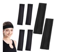 6 diademas deportivas para mujer, bandas para el pelo, antideslizantes, suaves y resistentes al sudor, adecuadas para correr, ciclismo, yoga y deportes (negro)