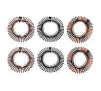 6 diademas elásticas circulares completas, de plástico, flexibles, para el pelo de los dientes para el peine circular roto