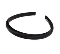 6 diademas finas para mujer, vintage, acolchadas, monocolor, banda elástica para la cabeza, cinta elástica de satén, cintas para el pelo DIY para yoga, spa, maquillaje y uso diario, color negro