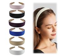 6 Diademas Mujer Anchas Elegantes, Accesorios Pelo Mujer Tiara Medieval Diademas NiñA Negra Amplia, 6 Colores Puedes DiseñAr tú Mismo para Trajes de Vacaciones Ropa De DíA a DíA