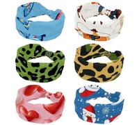 6 diademas para mujer, accesorios suaves para el cabello, vaqueros occidentales con patrón de caballos, diademas anchas elásticas que absorben el sudor para entrenamiento, Yaga, correr, senderismo