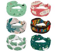 6 diademas para mujer, diadema ancha de moda, dulce palabra de amor, corazón rosa, cruz elástica, turbante para entrenamiento deportivo