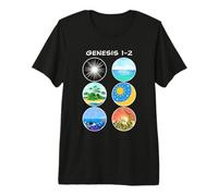 6 Días de Creación - Génesis 1-2 Maestro de Escuela & Niños Camiseta Premium
