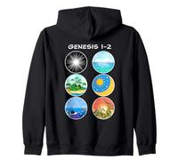 6 Días de Creación - Génesis 1-2 Maestro de Escuela & Niños Sudadera con Capucha