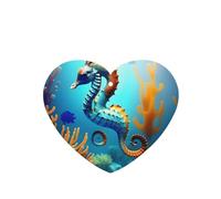 6 difusores de aroma de caballito de mar de coral con forma de corazón para colgar en la tableta de fragancia del coche, decoración interior del coche, armario, zapatos, armario, ambientador de