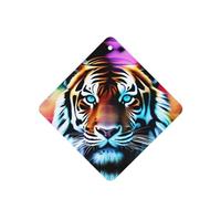 6 difusores de aroma de cabeza de tigre ahumado para coche, cuadrados, para colgar fragancias, tabletas, decoración interior de coche, armario, zapatos, armario, ambientador de fragancias