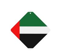 6 difusores de aroma de coche con diseño de bandera de los Emiratos Árabes Unidos, cuadrados, para colgar fragancias, tableta, decoración interior del coche, armario, zapatos, armario, ambientador de