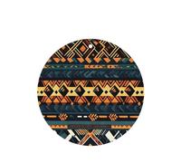 6 difusores de aroma de coche con textura étnica tribal africana, forma redonda, para colgar fragancia, tableta, decoración interior del coche, armario, zapatos, armario, ambientador de fragancia