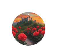 6 difusores de aroma de coche de castillo, forma redonda, para colgar en tableta, decoración interior del coche, armario, zapatos, armario, ambientador de fragancia