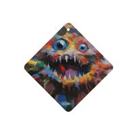 6 difusores de aroma de coche monstruo colorido, cuadrado, para colgar fragancia, tableta, decoración interior del coche, armario, zapatos, armario, ambientador de fragancia