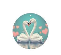 6 difusores de aroma de coche The Swan In Love, forma redonda, para colgar fragancias, tableta, decoración interior del coche, armario, zapatos, armario, ambientador de fragancia