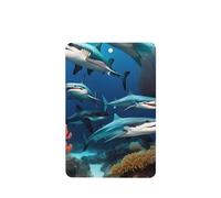6 difusores de aroma de coral de tiburón submarino para coche, rectangular, para colgar fragancia, tableta, decoración interior del coche, armario, zapatos, armario, ambientador de fragancia