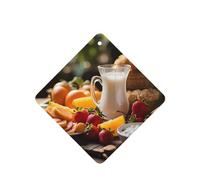 6 difusores de aroma de desayuno para coche, cuadrados, para colgar, para decoración interior de coche, armario, zapatos, armario, ambientador de fragancia
