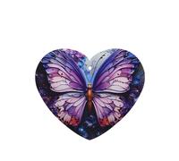 6 difusores de aroma de flores de mariposa moradas para coche, en forma de corazón, para colgar fragancias, tabletas, decoración interior del coche, armario, zapatos, armario, ambientador de fragancia