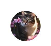 6 difusores de aroma de gato de flores para coche, forma redonda, para colgar fragancia, tableta, decoración interior del coche, armario, zapatos, armario, ambientador de fragancia