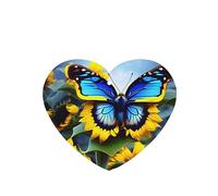 6 difusores de aroma de girasol azul mariposa para coche, forma de corazón, para colgar fragancias, tabletas, decoración interior del coche, armario, zapatos, armario, ambientador de fragancia