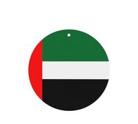 6 difusores de aroma de la bandera de los Emiratos Árabes Unidos para coche, forma redonda, para colgar en la tableta, decoración interior del coche, armario, zapatos, armario, ambientador de