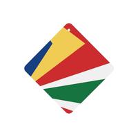 6 difusores de aroma de la bandera de Seychelles para coche, cuadrados, para colgar fragancias, tableta, decoración interior del coche, armario, zapatos, armario, ambientador de fragancia