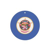 6 difusores de aroma de la bandera del estado de Minnesota para coche, forma redonda, para colgar fragancia, tableta, decoración interior del coche, armario, zapatos, armario, ambientador de fragancia