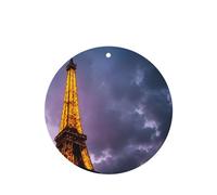 6 difusores de aroma de la torre de París para coche, forma redonda, para colgar en tableta, decoración interior del coche, armario, zapatos, armario, ambientador de fragancia
