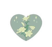 6 difusores de aroma de lirios blancos de dibujos animados para coche, en forma de corazón, para colgar en tableta, decoración interior del coche, armario, zapatos, armario, ambientador de fragancia