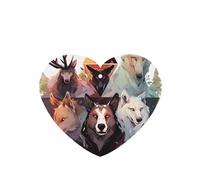 6 difusores de aroma de lobos y renos para coche, en forma de corazón, para colgar en tableta, decoración interior del coche, armario, zapatos, armario, ambientador de fragancia