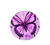 6 difusores de aroma de mariposa morada para coche, forma redonda, para colgar fragancia, tableta, decoración interior del coche, armario, zapatos, armario, ambientador de fragancia