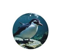 6 difusores de aroma de pingüino de pez fresco para coche, forma redonda, para colgar fragancias, tabletas, decoración interior del coche, armario, zapatos, armario, ambientador de fragancia