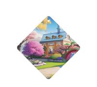 6 difusores de aroma de unicornio de cuento de hadas para coche, cuadrado, para colgar fragancias, tabletas, decoración interior de coche, armario, zapatos, armario, ambientador de fragancia