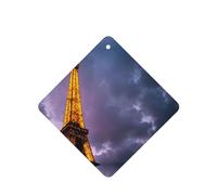 6 difusores de aroma para coche, diseño de torre de París, cuadrado, para colgar, para decoración interior de coche, armario, zapatos, armario, ambientador de fragancias